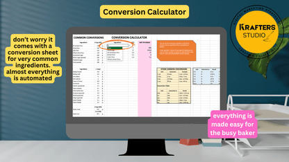 Recipe Costing Calculator for Bakers Excel Edition